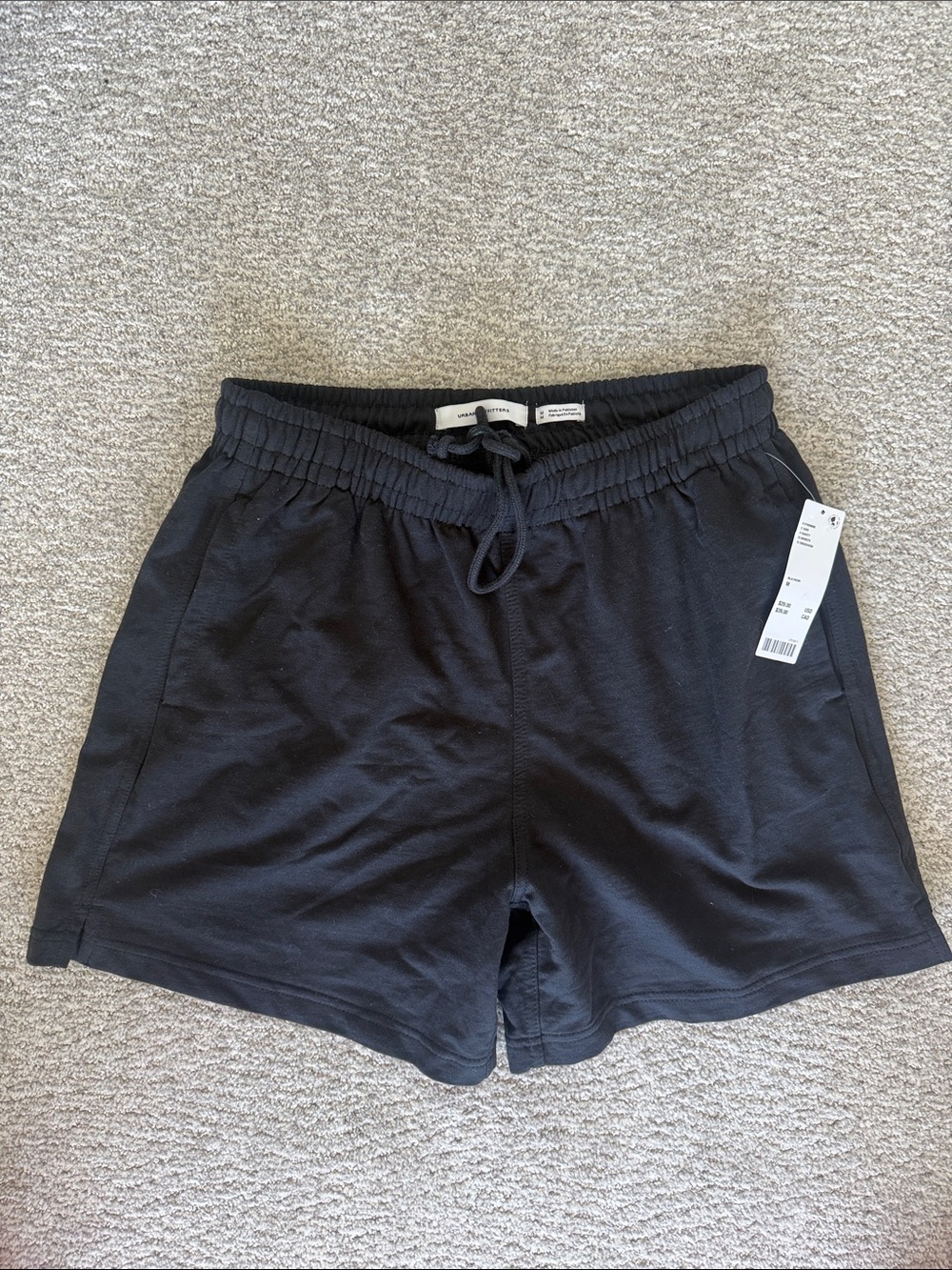 Urban Outfitters Black Men's Knit Drawstring Shorts Size M